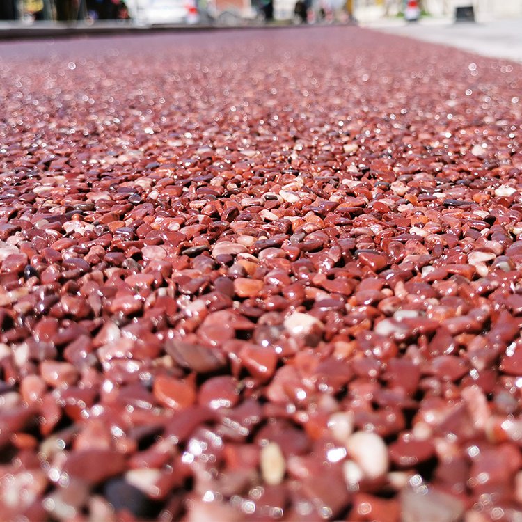 广州南沙区透水胶筑石地坪