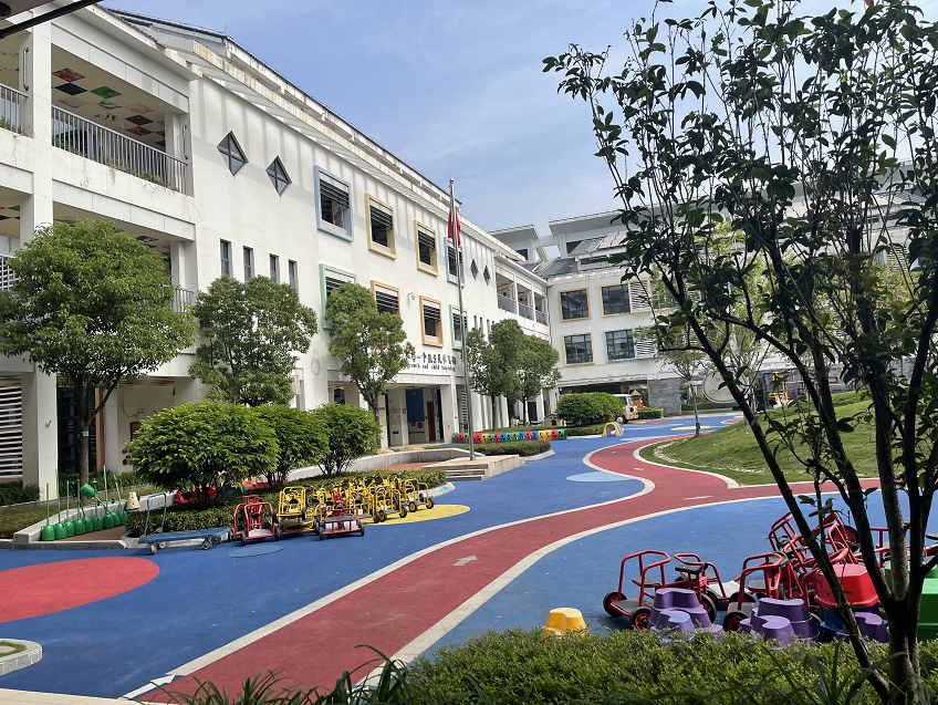 广州黄埔区幼儿园EPDM颗粒地坪案例